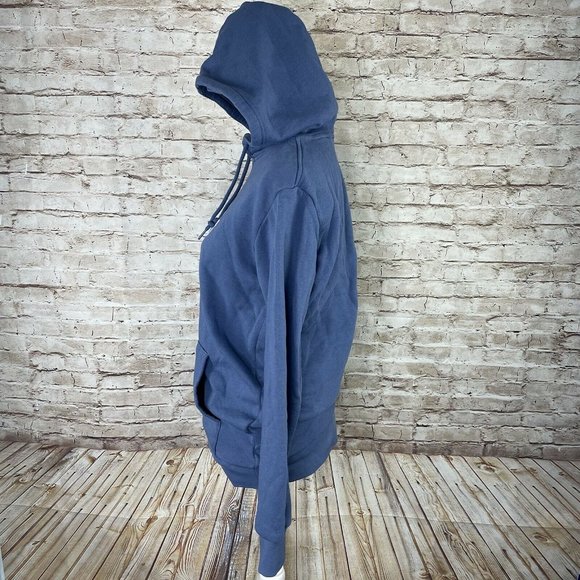 adidas Originals Hoodie With Trefoil logo Blue sz S Pullover Kangaroo Pocket - Picture 3 of 9